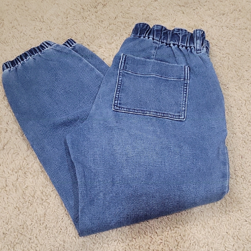 J. Crew Blue Elastic-Waist Denim Joggers